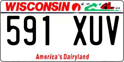 WI license plate 591XUV