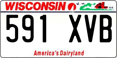 WI license plate 591XVB