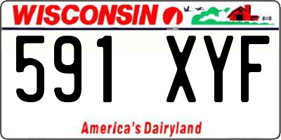 WI license plate 591XYF