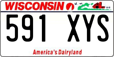 WI license plate 591XYS