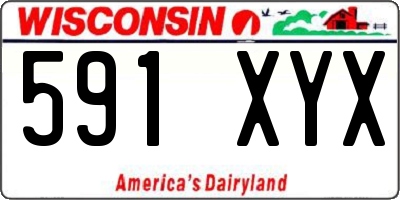 WI license plate 591XYX