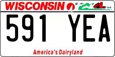 WI license plate 591YEA