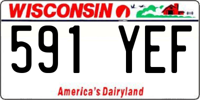 WI license plate 591YEF