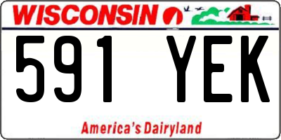 WI license plate 591YEK