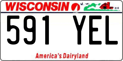 WI license plate 591YEL