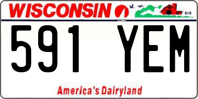 WI license plate 591YEM