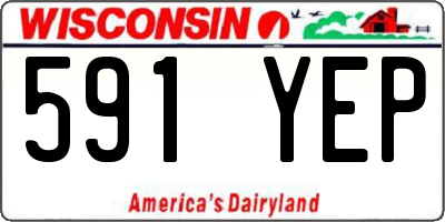 WI license plate 591YEP