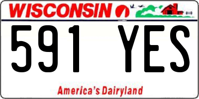 WI license plate 591YES