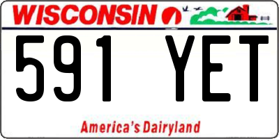 WI license plate 591YET