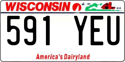 WI license plate 591YEU
