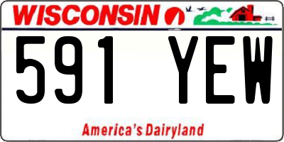 WI license plate 591YEW