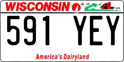 WI license plate 591YEY
