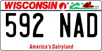 WI license plate 592NAD