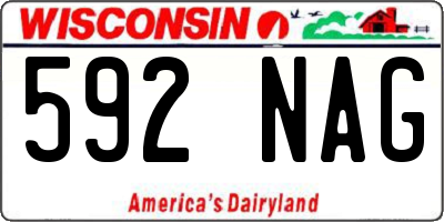 WI license plate 592NAG