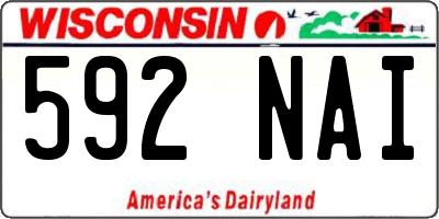 WI license plate 592NAI