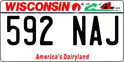 WI license plate 592NAJ