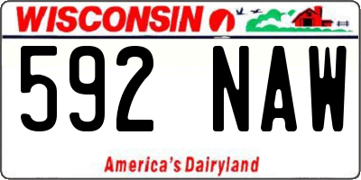 WI license plate 592NAW