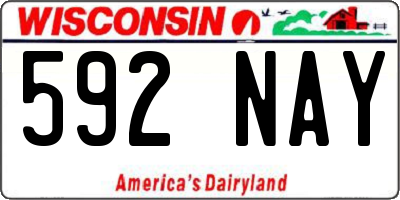 WI license plate 592NAY