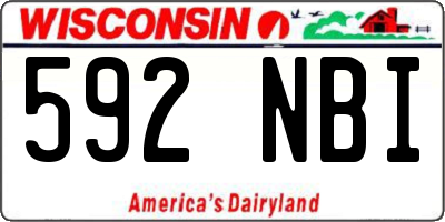 WI license plate 592NBI