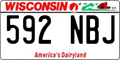WI license plate 592NBJ