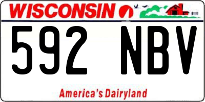 WI license plate 592NBV