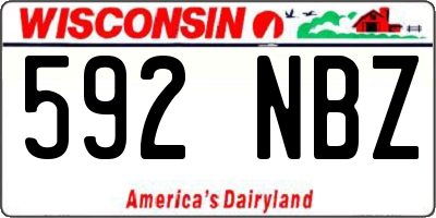 WI license plate 592NBZ
