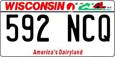 WI license plate 592NCQ