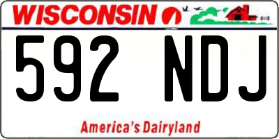 WI license plate 592NDJ