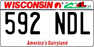 WI license plate 592NDL