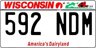 WI license plate 592NDM