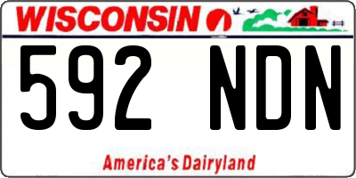 WI license plate 592NDN