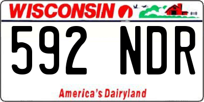 WI license plate 592NDR