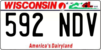 WI license plate 592NDV