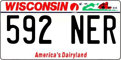 WI license plate 592NER