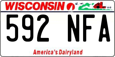 WI license plate 592NFA