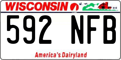 WI license plate 592NFB