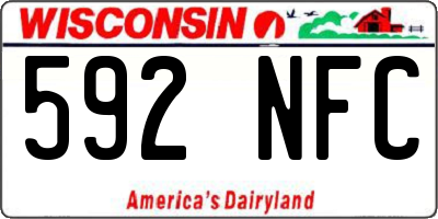WI license plate 592NFC