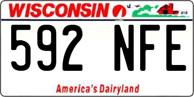 WI license plate 592NFE