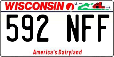 WI license plate 592NFF
