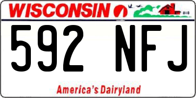 WI license plate 592NFJ