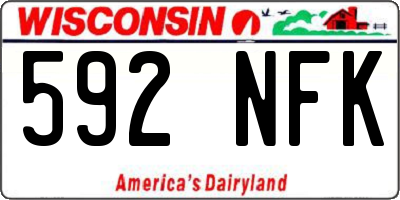 WI license plate 592NFK
