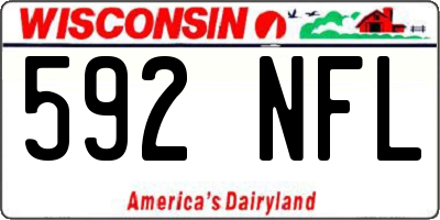 WI license plate 592NFL