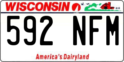 WI license plate 592NFM