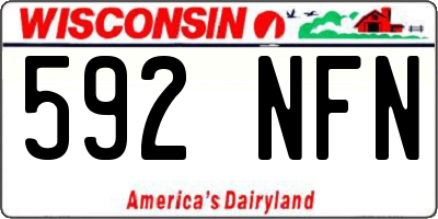 WI license plate 592NFN