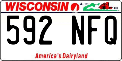 WI license plate 592NFQ