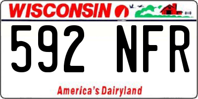 WI license plate 592NFR