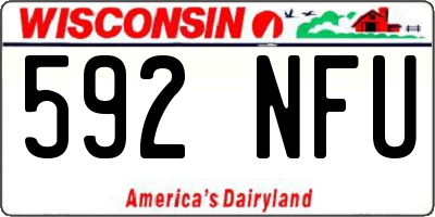 WI license plate 592NFU