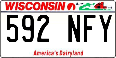 WI license plate 592NFY