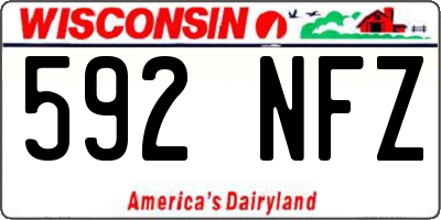 WI license plate 592NFZ