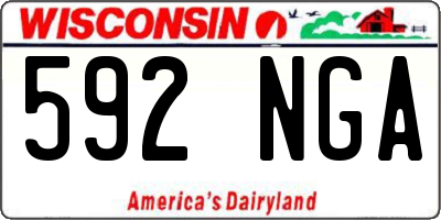 WI license plate 592NGA